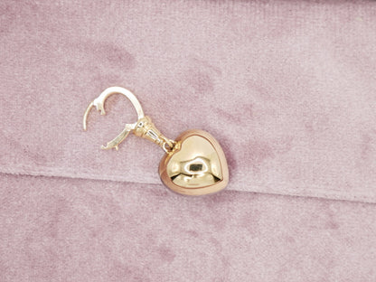 Georgian Victorian Ball Chain Heart Ruby Pendant, 18K Gold, view 6