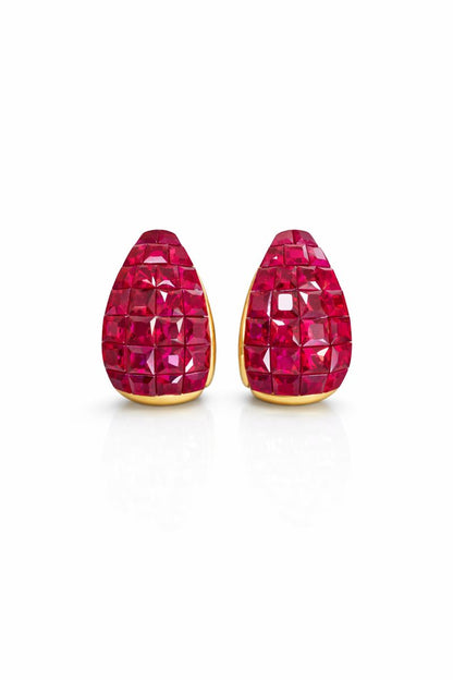 Reversible Carré-Cut Natural Ruby, 18K Gold, view 7