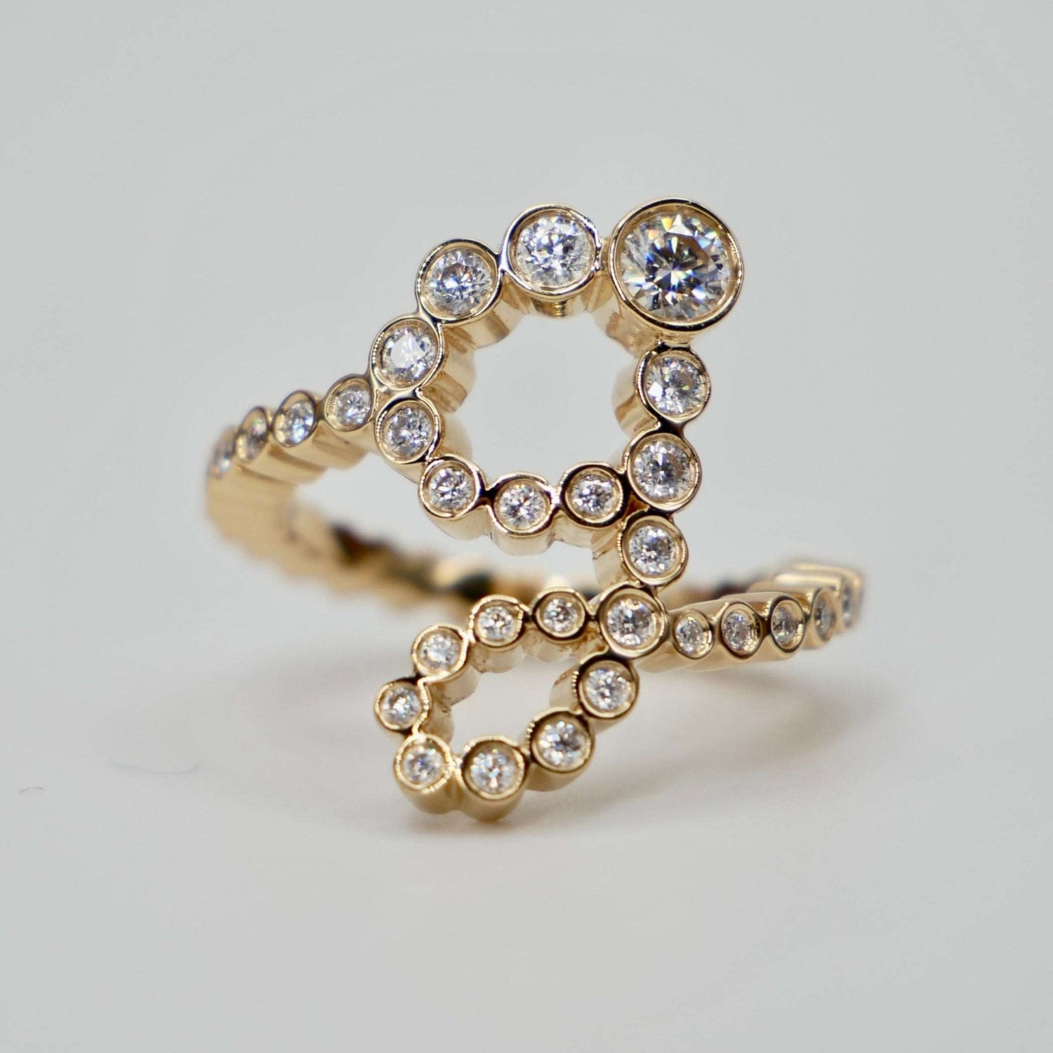 18K Alphabet Embrace Ring (Y-Z) | Sophie Bille Brahe style | Rihanna jewelry | Emma Watson jewelry | Scandinavian minimalist jewelry | by Disco Marshmallow
