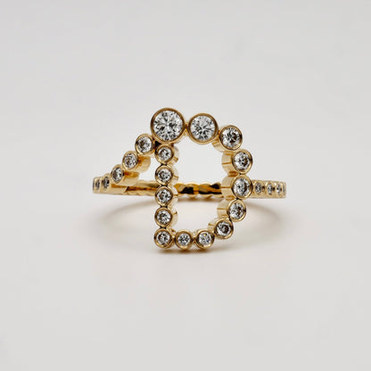Alphabet Embrace Ring, view 6