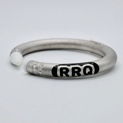 Customizable Crayon Bracelet with Porcelain and Moissanites, view 2