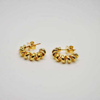 Fusilli Hoop Earrings, view 4