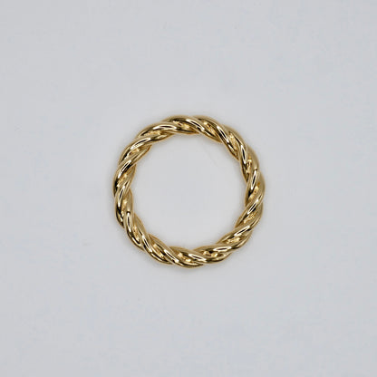 Twisted Rope Band Ring in 14K or 18K Gold