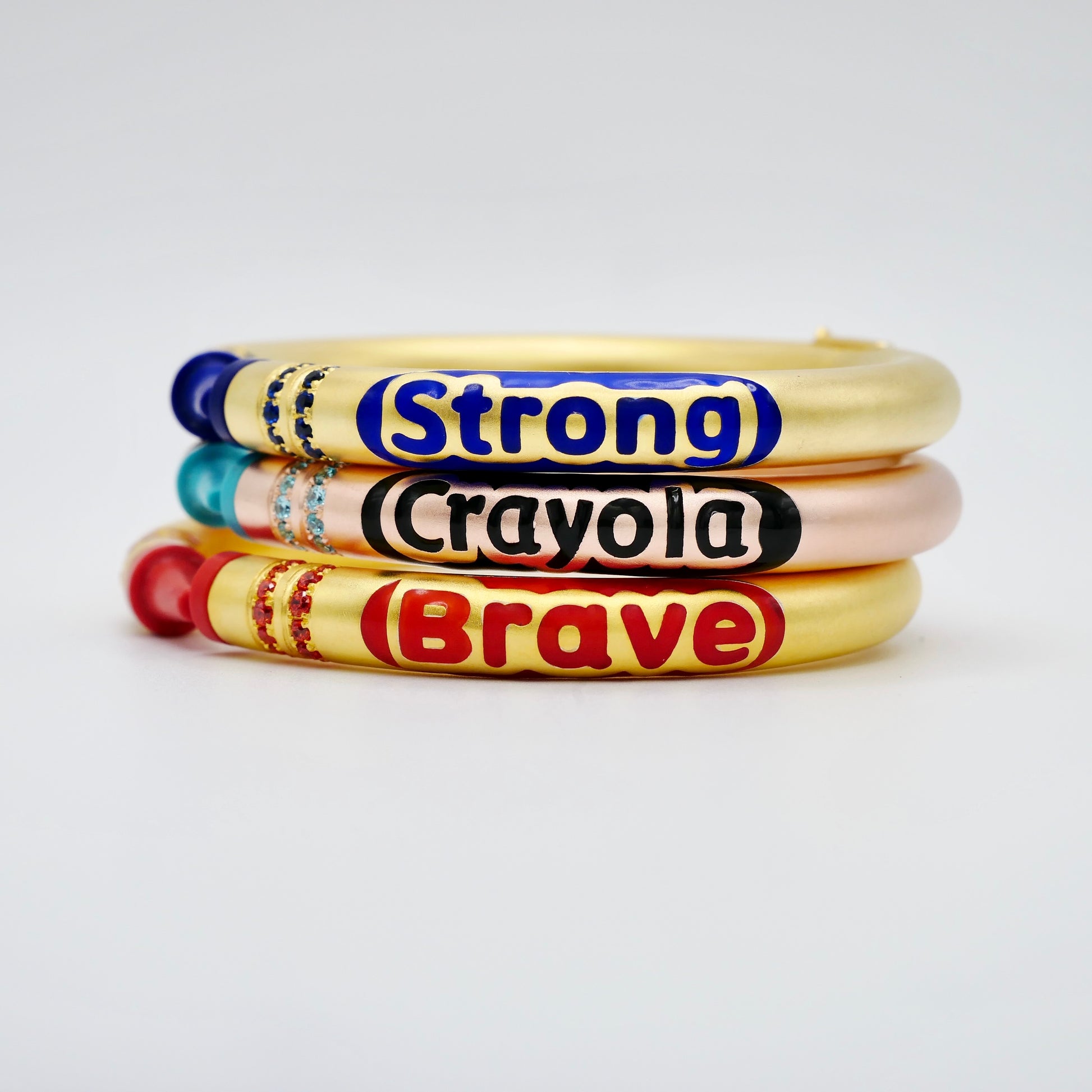 Customizable Crayon Bracelet in 18K Gold Filled with Orange Coral and Orange Moissanites | Nadine Ghosn style | Drake jewelry | Justin Bieber jewelry | Beyonce jewelry | novelty fun fine jewelry | by Disco Marshmallow