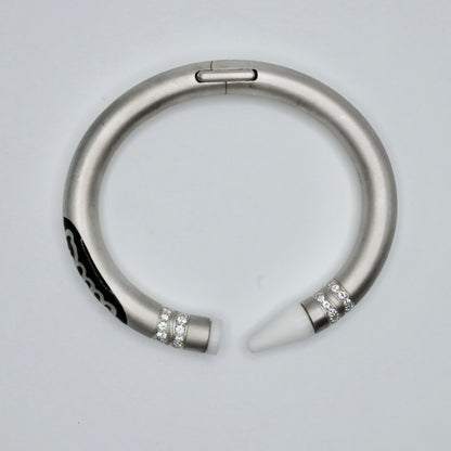 Customizable Crayon Bracelet with Porcelain and Moissanites, view 6