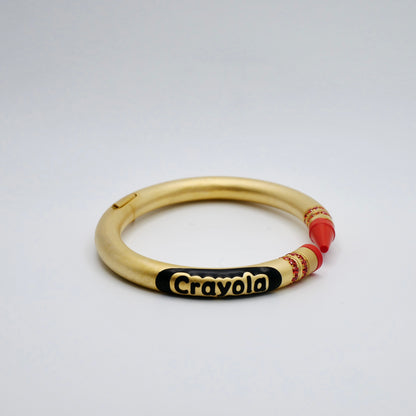 Customizable Crayon Bracelet with Orange Coral and Orange Moissanites