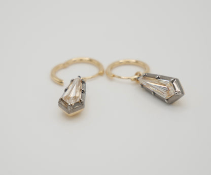 Custom Kite Georgian Victorian Earrings, Lab Diamond or Moissanite, view 4