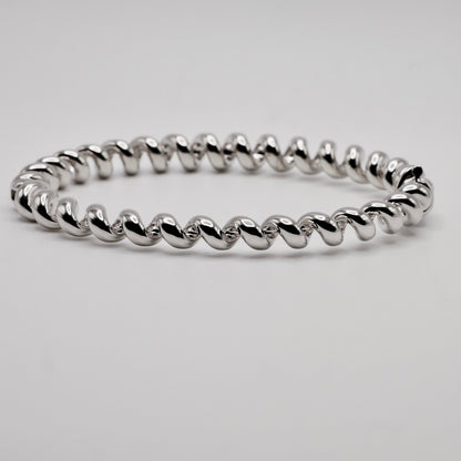 Fusilli Rotini Spiral Gold Bangle, view 4