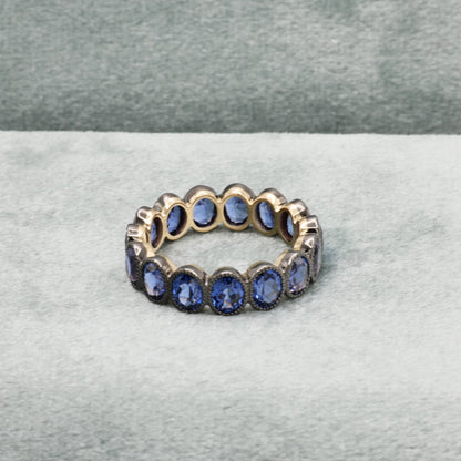 Eternity Band with Oval Sapphires in Milligrain Setting, view 6