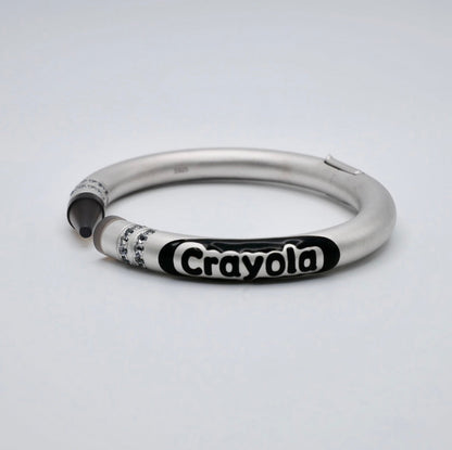 Customizable Crayon Bracelet with Grey Agate and Moissanites, Gold Filled, view 15