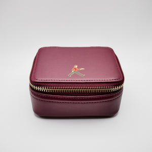 Small Leather Bellboy Burgundy Jewelry Box