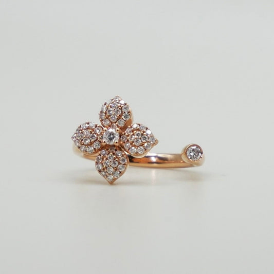 Diamond Clover Ring as seen on Amelia Liana -  Yael Joaillerie 