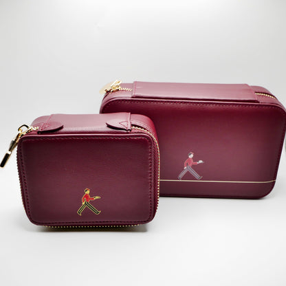 Leather Bellboy Burgundy Jewelry Box, view 6