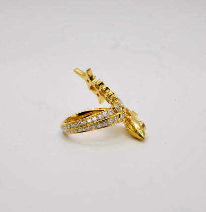Shooting Star Wrap Ring with Moissanites, 18K Gold Filled, view 3