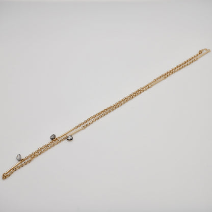 Belcher Bar Necklace with Lab Diamonds, view 9