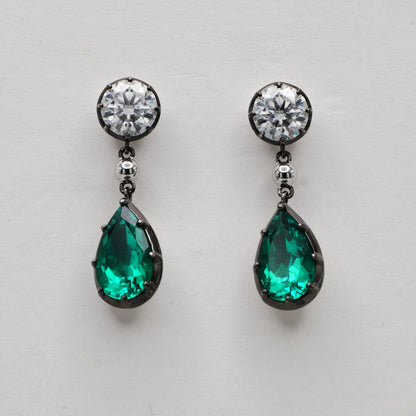 Multi-Shape Georgian Victorian Gold Earrings, 14K Gold