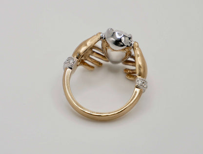 Pear Antique or Vintage Inspired Claddagh Ring in 9K, 14K or 18K Gold, view 8