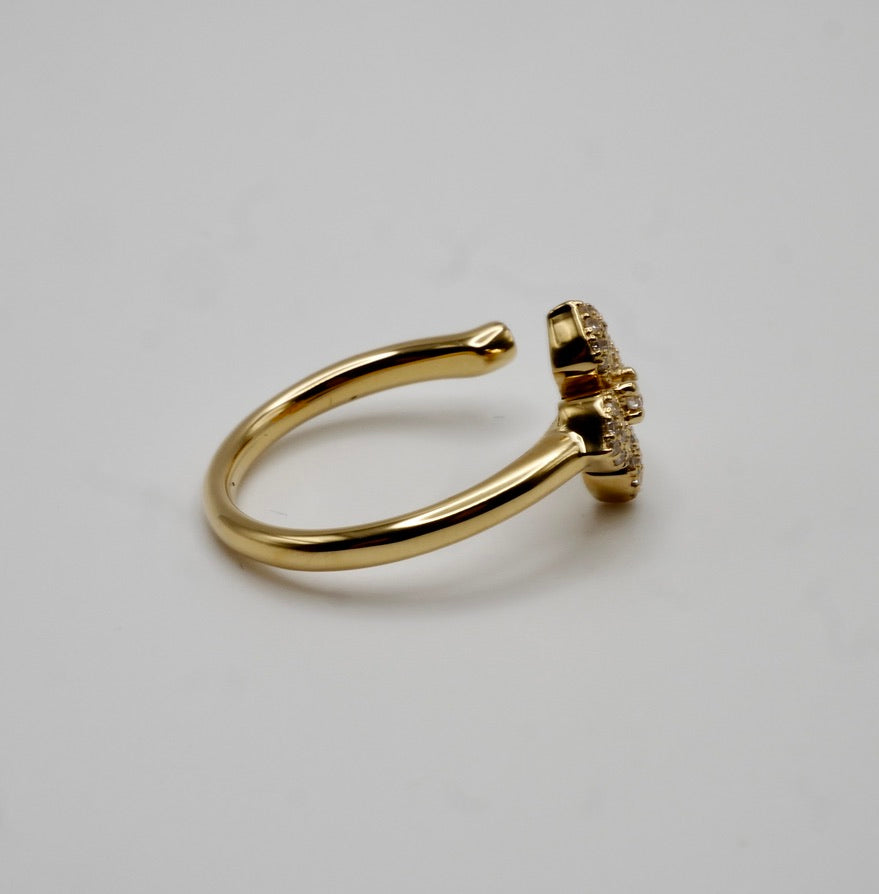Diamond Clover Ring, view 9
