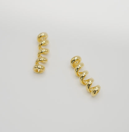 Fusilli Spiral Necklace Bumpers Spacers, 18K Gold Filled, view 2