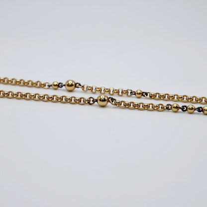 Georgian Victorian Ball Belcher Chain Necklace
