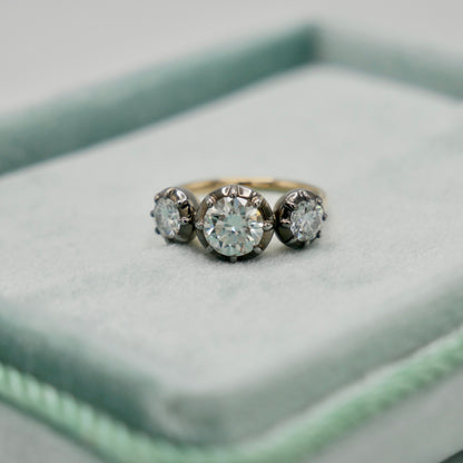 Georgian Victorian Trilogy Collet Set Ring, view 7