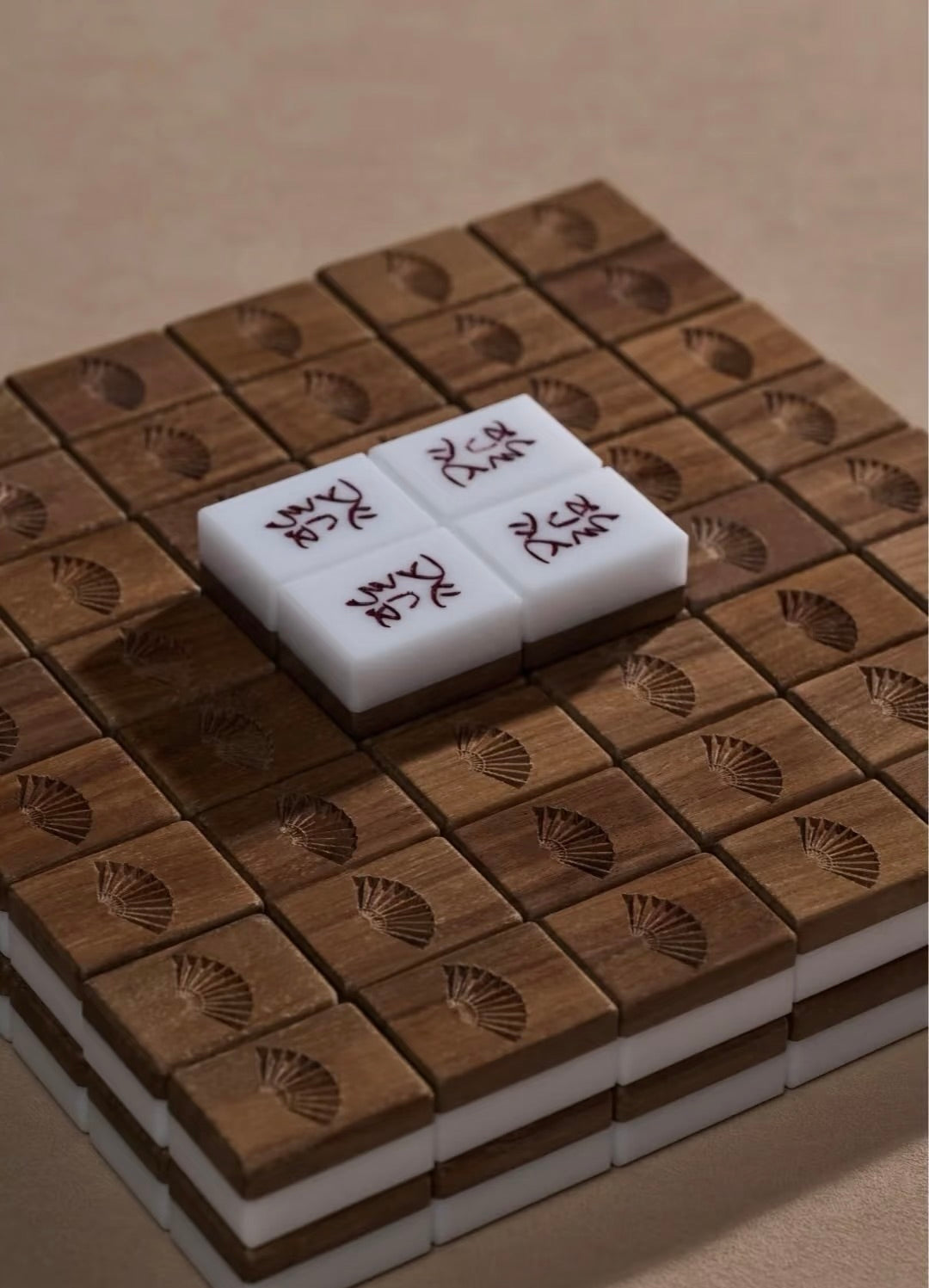 Luxury Mahjong Set Complete 144 Tiles, Carved Wood Storage Box Hand Painted Chinese Game Set | by Disco Marshmallow