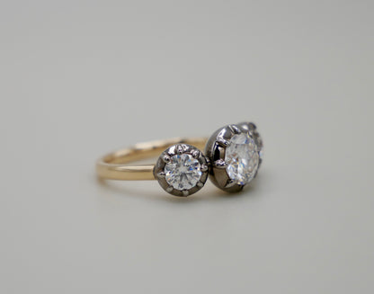 Georgian Victorian Trilogy Collet Set Ring, view 4
