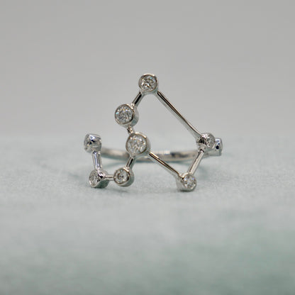 Leo Constellation Ring with Lab Diamonds, view 4