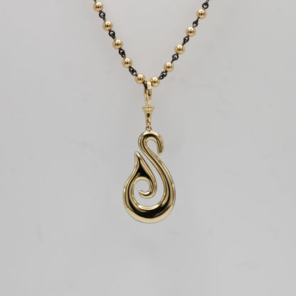 Oceanic Swirl Diamond or Moissanite Charm Pendant, view 6