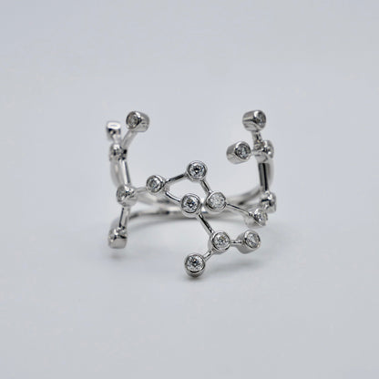 Sagittarius Constellation Ring with Lab Diamonds
