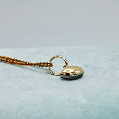 Pink Marquise Lab Diamond Pendant in Georgian Collet, 18K Gold, view 6
