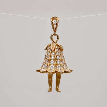 Flower or Bell Fairy with Diamonds