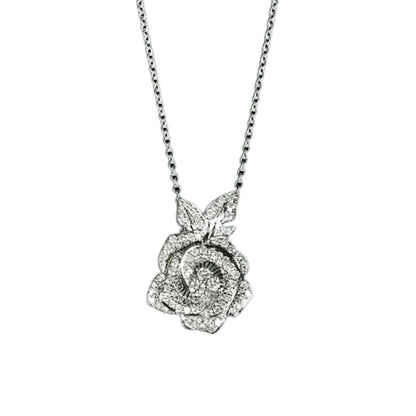 Diamond Bloom Pendant Charm, 18K Gold