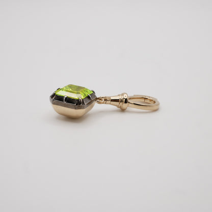 Georgian Victorian Cushion Cut Lumogarnet Ball Chain Pendant, view 3