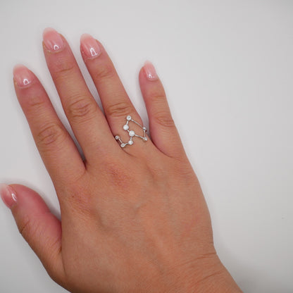 Leo Constellation Ring with Lab Diamonds, view 6