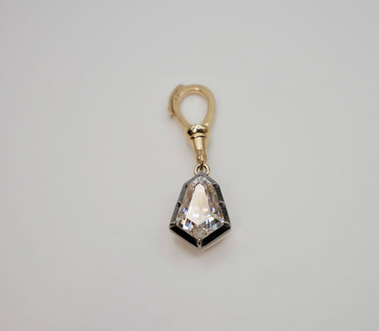 Georgian Victorian Ball Chain Kite Lab Diamond or Moissanite Pendant, view 4