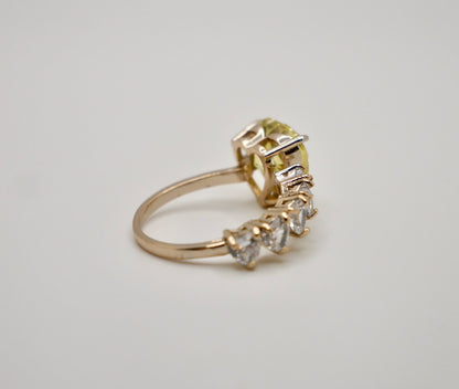 Floating Heart Ring with Sapphire, 18K Gold, view 2