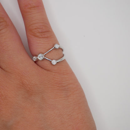 Cancer Constellation Ring with Lab Diamonds, view 7