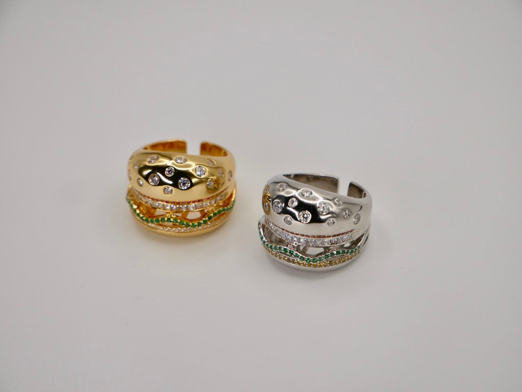 veggie burger ring, hamburger ring, gold filled burger ring, nadine ghosn, drake