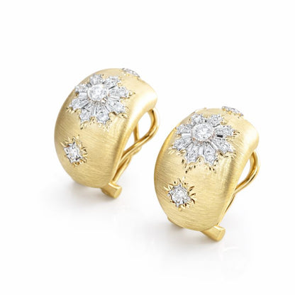 Rigato Snowflake Diamond Earrings, view 2