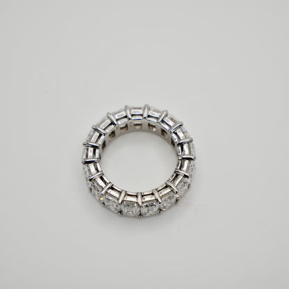 Emerald Cut Moissanite Eternity Band, view 3