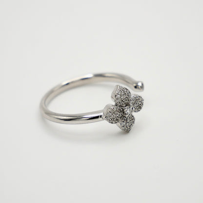 Diamond Clover Ring, view 12