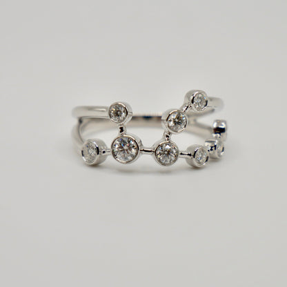 Virgo Constellation Ring with Lab Diamonds, view 2