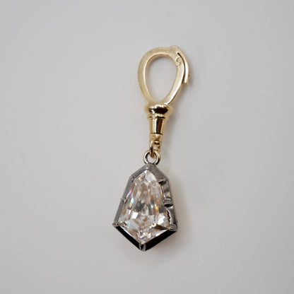 Georgian Victorian Ball Chain Kite Lab Diamond or Moissanite Pendant