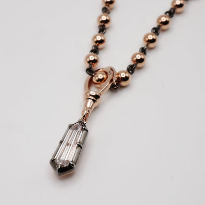 Georgian Victorian Ball Sphere Chain Kite Lab Diamond or Moissanite Pendant, 14K Gold