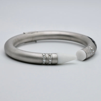 Customizable Crayon Bracelet with Porcelain and Moissanites, view 3
