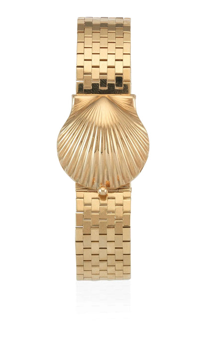 Seashell or Shell Concealed Vintage/Antique Inspired Watch, 14K Gold