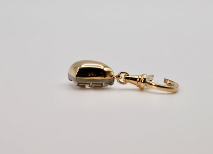 Georgian Victorian Ball Chain Kite Lab Diamond or Moissanite Pendant, view 5