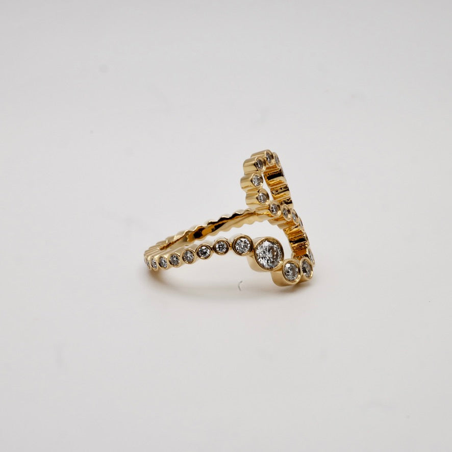 18K Alphabet Embrace Ring (Q-X) | Sophie Bille Brahe style | Rihanna jewelry | Emma Watson jewelry | Scandinavian minimalist jewelry | by Disco Marshmallow