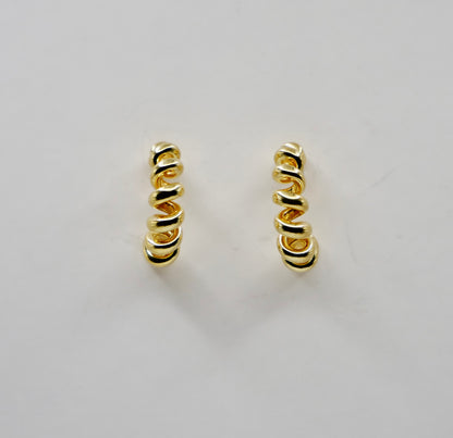 Fusilli Hoop Earrings, view 3